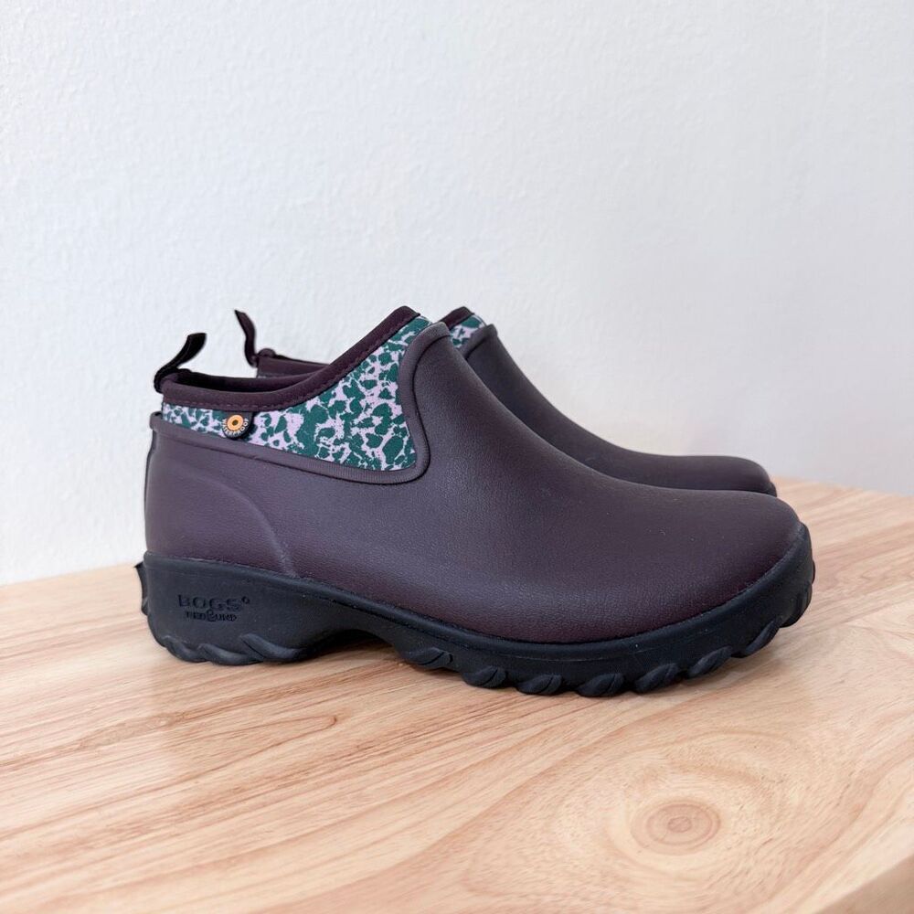 Bogs Sauvie Chelsea Women's Pull On Rain Boots Size 6 Burgundy Waterproof
